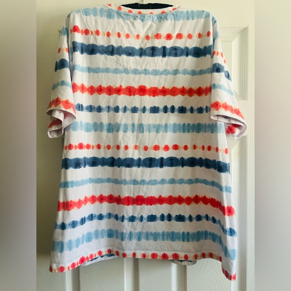 Denim & Co Soft Jersey Americana Knit Top 2X - Picture 4 of 4